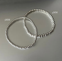Load image into Gallery viewer, ALAIA BEADED BRACELET IN SILVER (S999) - Type 1 (3MM)

