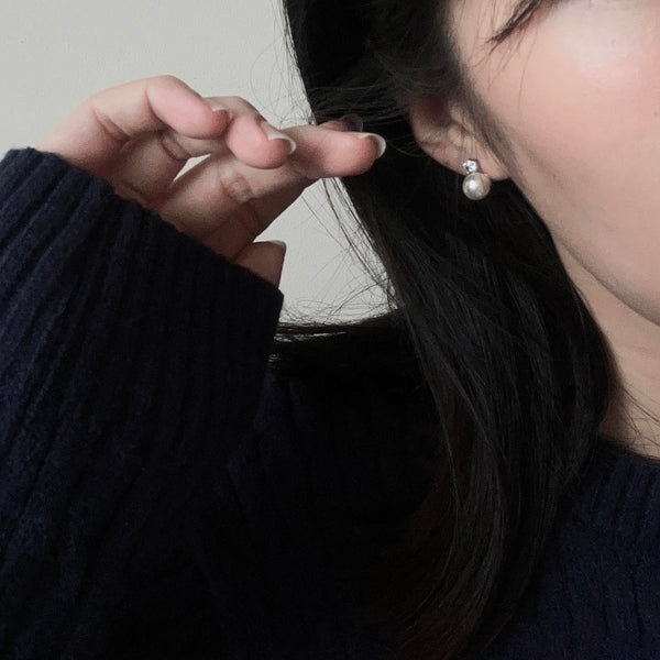 SAVOIE PEARL EARRINGS IN SILVER