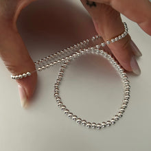 Load image into Gallery viewer, ALAIA BEADED BRACELET IN SILVER (S999) - Type 2 (4MM)
