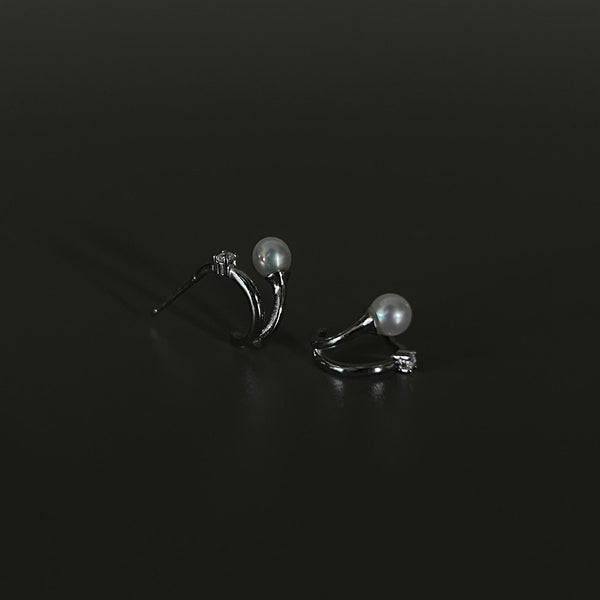 ELYSEES PEARL EARRINGS IN SILVER