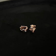 Load image into Gallery viewer, PIAZZA HUGGIE EARRING - PINK GOLD
